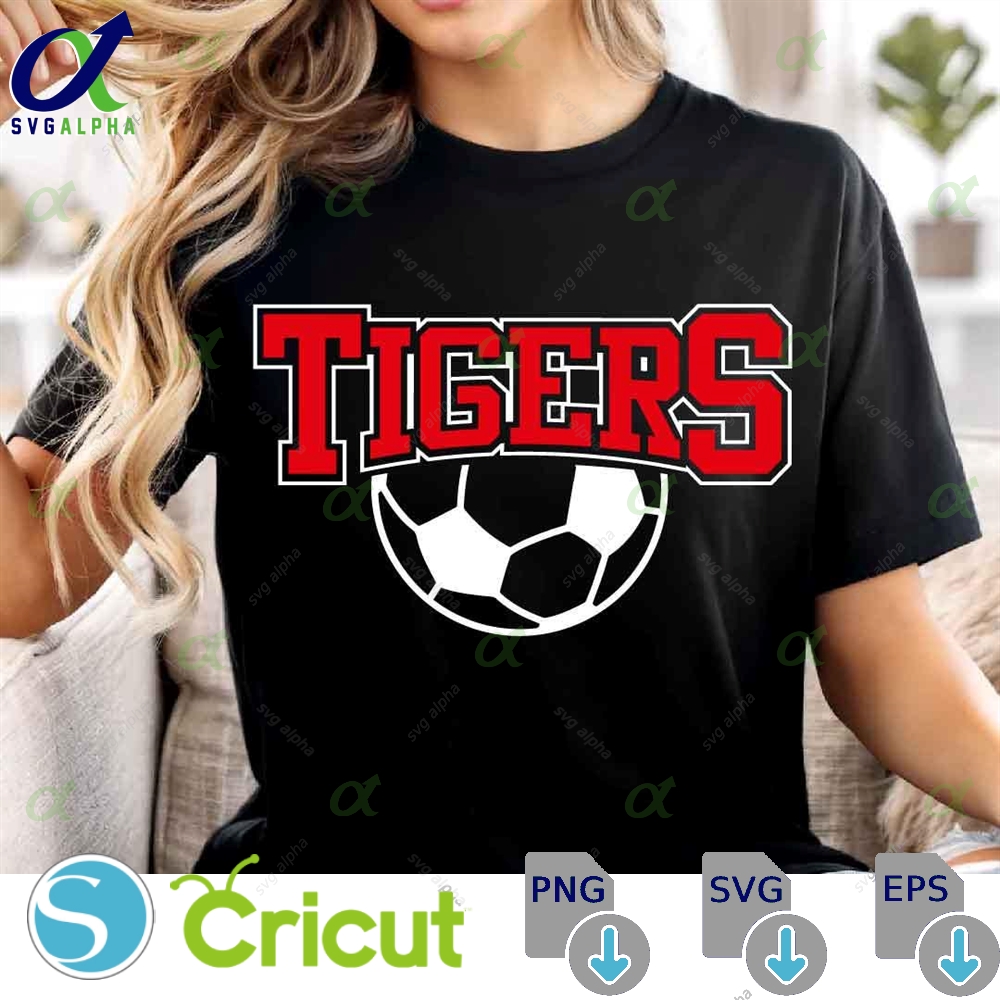 Tigers Soccer Svg Png Soccer Svg Sports Svg Football Shirt Sublimation Designs Png Dxf Jpg Eps